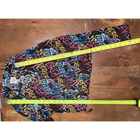 Vtg Y2K Self Esteem Large Art To Wear Fairy Graffiti Whimsigoth Mesh Cropped - Picture 8 of 12